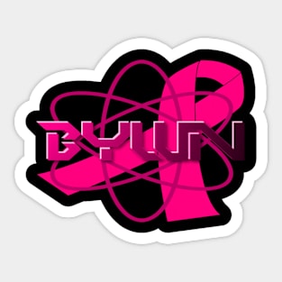 Pink BYWN Logo Sticker